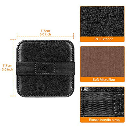FINTIE Screen Cleaning Pad, [4 Pack] Soft Cloth Car Phone Screen Cleaner | Microfiber Wipe Cleaning with Elastic Strap for iPad, iPhone, MacBook, Tablets, Laptop, Monitor (Blossom) - color: Blossom