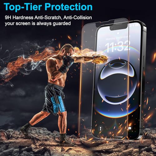 Mothca 2 Pack Matte Glass Screen Protector for iPhone 17e / 16e / iPhone 14 / iPhone 13/13 Pro 6.1" [Auto Fit Box Dust-Free] Full Coverage Anti-Glare & Anti-Fingerprint Tempered Glass,Smooth as Silk - size: iPhone 17e/16e/14/13/13 Pro-6.1 Inch