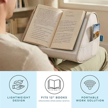 LAPGEAR Book Pillow - Almond, Fits 6" x 9" Books - color: Almond