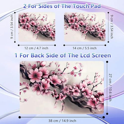 Laptop Skin Sticker Decal Cover,Cherry Blossom Pink Flowers | DIGTIALL Universal Laptop Skin Sticker, Waterproof Removable Notebook Decal Protector Cover for 12 13 14 15 Inch Laptops - color: Cherry Blossom Pink Flowers