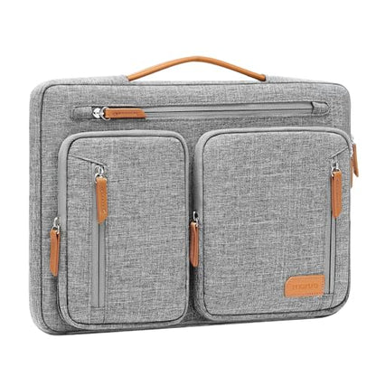 MOSISO 360 Protective Laptop Case 15.6 inch, 15-16 inch Laptop Sleeve | Compatible with MacBook Pro 16, HP Acer Dell Lenovo ASUS, Side Open Carrying Computer Bag with 5 Accessory Pockets&Belt, Gray - color: Gray, size: 15.6 inch