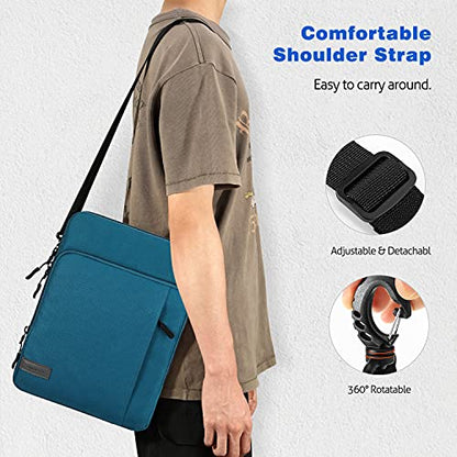 MoKo 13.3-14 Inch Laptop Sleeve Bag Carrying Case with Accessory Pocket | Fits MacBook Pro 14-inch M3/M2, MacBook Pro 13-inch M2/M1, MacBook Air 13.6-inch M2 and Surface Pro 9/8 13-inch, Peacock Blue - color: Peacock Blue, size: 13.3-14 Inch