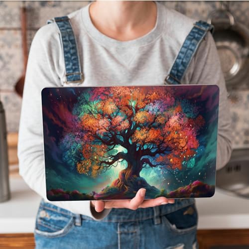 Universal Laptop Skin Sticker with 2 Wrist Pad Skins, Waterproof Scratch Resistant Vinyl Laptop Cover Decal, Cut to Fit for 11–15.6 Inch MacBook HP Dell Lenovo, Fantasy Tree - color: Fantasy Tree