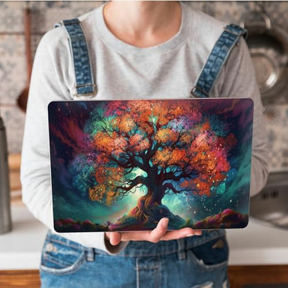 Universal Laptop Skin Sticker with 2 Wrist Pad Skins, Waterproof Scratch Resistant Vinyl Laptop Cover Decal, Cut to Fit for 11–15.6 Inch MacBook HP Dell Lenovo, Fantasy Tree - color: Fantasy Tree