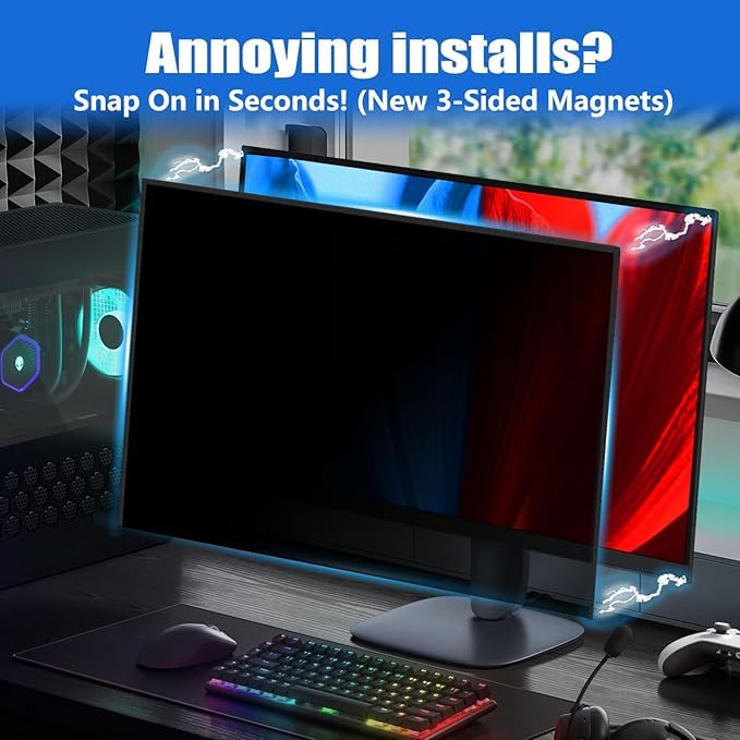 [2 Pack Magnetic Computer Privacy Screen (【2Pack】 27 Inch (Diagonal) - 16:9 Aspect Ratio) - size: 【2Pack】27 Inch (Diagonal) - 16:9 Aspect Ratio