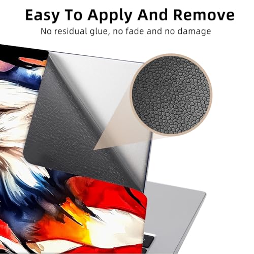 Aesthetic Laptop Skin Cover,12-15.6 Inch Universal Vinyl Sticker Decal,Waterproof Scratch-Resistant Notebook Wrap,Removable Residue-Free Protector,Eagle Flag - color: Eagle Flag