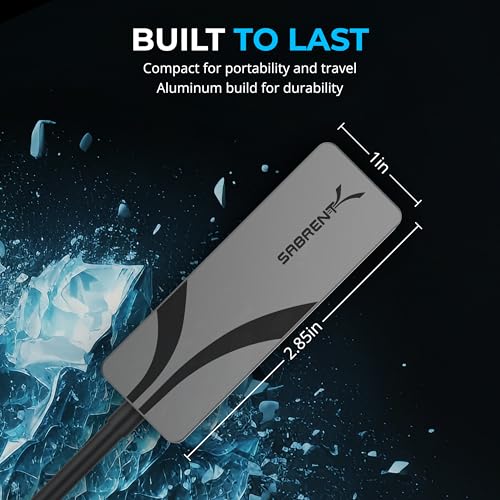 SABRENT USB-A to 2.5Gbps Ethernet Adapter, Multi-Gig (NT-UA25) | USB 3.0 to 2.5GbE RJ45; Win/macOS/Linux; aluminum; 10/100/1000/2500 Mbps; RTL8156BG - size: 2.5GbE USB-A
