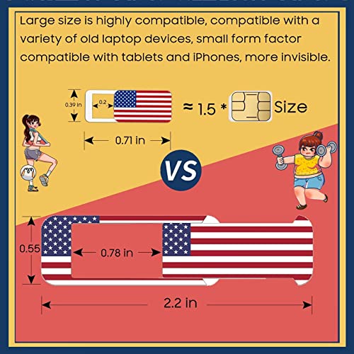 Laptop Camera Cover Slide, Webcam Cover Slide, Ultra-Thin, Nation Flag Pattern Design, 6 Pack - color: Ultra-small size - Flag -6 Packs