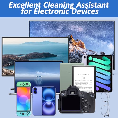 Ordilend Screen Cleaner Refill Kit for Keyboard Cleaning Kit Laptop Cleaner | Streak-Free Spray, for Computer, Phone, Pad, Includes Microfiber Cloth, 60ML