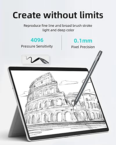 Metapen Stylus Pen M2 for Surface (Premium, 4096 Finest Control, Eraser End) - Compatible with Surface Pro 7//8/9/X//10/11/Book 3/Laptop 4/Studio 2, ASUS VivoBook Flip 14, for Creators,Students,Doers - style: M2