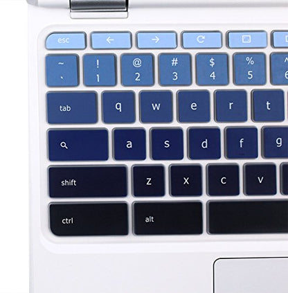 YYubao Keyboard Skin Cover Compatible with 11.6" Lenovo Chromebook C330, Chromebook N20 N21 N22 N23 100e 300e 500e, 11.6" Flex 11 Chromebook, 14" Chromebook N42 N42-20 -Ombre Blue - color: Ombre Blue