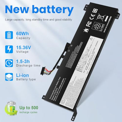 Fancy Buying 15.36V-60Wh L19C4PC0 L19M4PC0 L19C4PC1 L19M4PC1 Laptop Battery Replacement for Lenovo Legion 5P-15IMH05 Legion 5-15IMH05 5-15ARH05 Series 5B10W86192 5B10W86194 5B10W86195 5B10W86196 - size: 9.02*2.56*0.35inch L19C4PC0