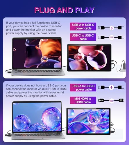 11 inch 2.5K 2560x1600 139% sRGB 1500:1 Portable Touchscreen USB-C HDMI Monitor 400nits for PC, Screen Extender IPS Small HDR Touch Screen Monitor, Mini CNC Display for Laptop PC Xbox PS4/5 - size: 11 inch
