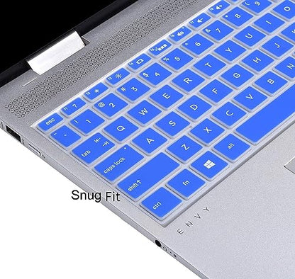 Keyboard Cover for 15.6 HP Laptop 15-dy5033dx 15-dy 15-dw 15-db/da 15-bs/bw 15-ef 15t 15z 15t-dw400 15-dy5073dx dy2073dx 15-dw4047nr dw3033dx dw3013dx 15-ef2033dx 15-ef1023dx/HP 17t 17-bs/ca/by - color: Blue