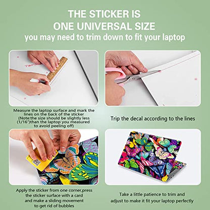 Pretty Butterflies Fashion Netbook Laptop Skin Sticker Reusable Protector Cover for 11.6-15.6 Inch Chromebook Skin YNEK-131 - color: YNEK-131