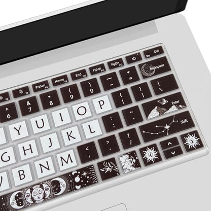 Cute Keyboard Cover for Microsoft Surface Laptop 3/4 / 5 13.5”&15”, Surface Laptop Studio 1/2 14.4”, Sun and Moon - color: Sun and Moon