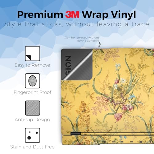 Laptop Skin Compatible with Lenovo Legion 5 Gaming Laptop (15IRX9) 2024 - Yellow Marble End - Premium 3M Vinyl Protective Wrap Decal Cover - Easy to Apply | Crafted in the USA - color: Yellow Marble End, size: Legion 5 Gaming (15IRX9) 2024 Top Skin Only,