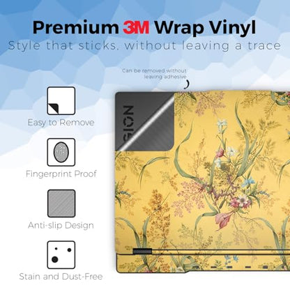 Laptop Skin Compatible with Lenovo Legion 5 Gaming Laptop (15IRX9) 2024 - Yellow Marble End - Premium 3M Vinyl Protective Wrap Decal Cover - Easy to Apply | Crafted in the USA - color: Yellow Marble End, size: Legion 5 Gaming (15IRX9) 2024 Top Skin Only,