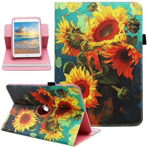 Universal 10 10.1 Inch Android Tablet Case, Dluggs 360 Degree Rotating Multi-Angle Viewing Stand Universal Case Cover for 10 10.1 and All 9.5-10.5 Inch Tablet, Art - color: Art