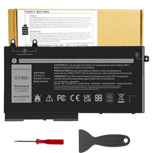 R8D7N 4GVMP 1V1XF Laptop Battery Compatible with Dell Precision 3540 M3550 Latitude 5400 5410 5500 5510 Inspiron 7590/7591/7791 2-in-1 Series P80F P80F001 P84F H82T6 0C5GV2 W8GMW 0W8GMW 0R8D7N - size: 7.13*3.78*0.28inch R8D7N
