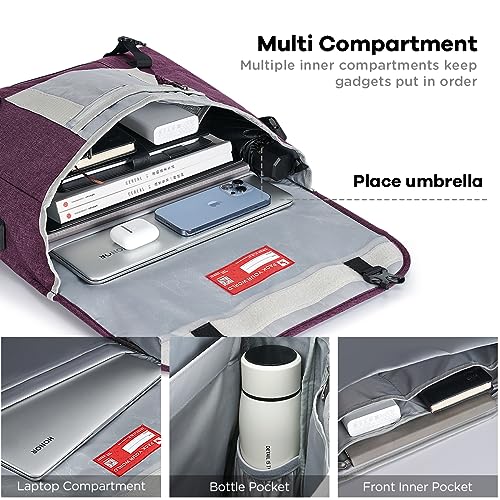 OIWAS Messenger Bag for Women, 15.6 Inch Laptop Crossbody Bags Men Casual Satchel Shoulder Bag College Travel Office Briefcase - color: Purple, size: 15.6 Inch