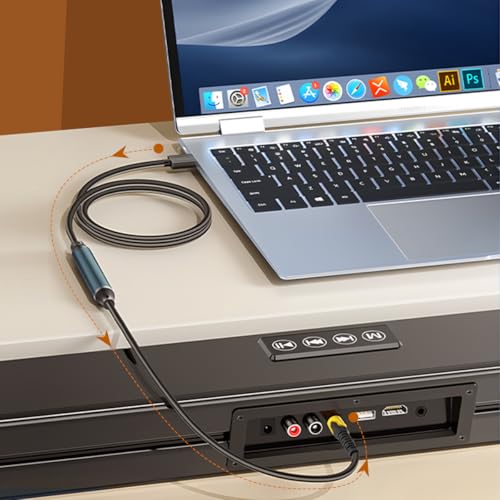 USB to Optical Audio Adapter, One Way Audio Converter Audio Signal from USB to SPDIF ONLY Compatible with Windows Mac Laptop PC, Not for TV, Not Support 5.1 Channel - color: Yellow