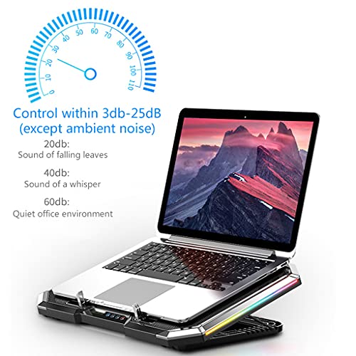 Laptop Stand with Cooling Notebook Pad Portable Bracket RGB Light Effect for Gaming Notebook Computer Cooling Bracket