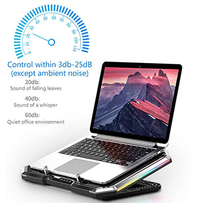 Laptop Stand with Cooling Notebook Pad Portable Bracket RGB Light Effect for Gaming Notebook Computer Cooling Bracket