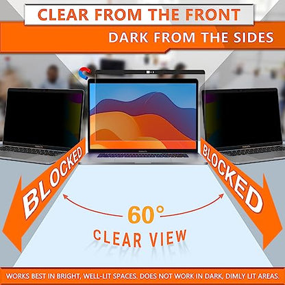 ZOEGAA Privacy Screen MacBook Pro 13 Inch (2012-2015), Magnetic Removable Anti Blue Light Filter Laptop Privacy Screen Protector with Camera Cover for MacBook 13'' Model (A1278, A1425, A1502) | 1 Install Ways; Anti Bule Light/Glare; Camera Cover; Compatib