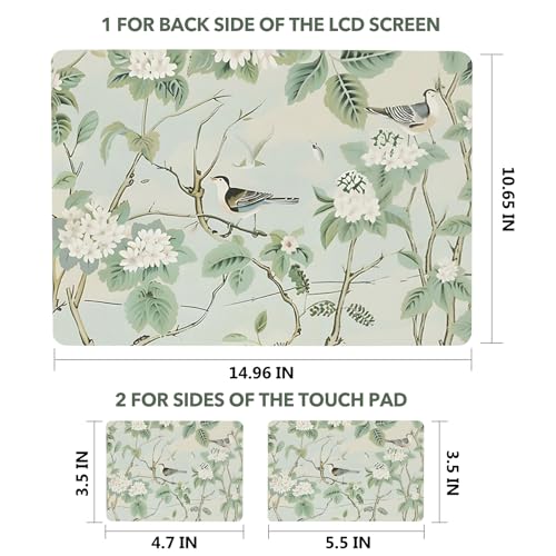 AIMSA Laptop Notebook Skin Sticker Cover Decal, 12 13 13.3 14 15 15.4 15.6 inch Laptop Vinyl Skin Sticker Netbook Cover Art Protector, Green Leaf Bird - color: Green Leaf Bird