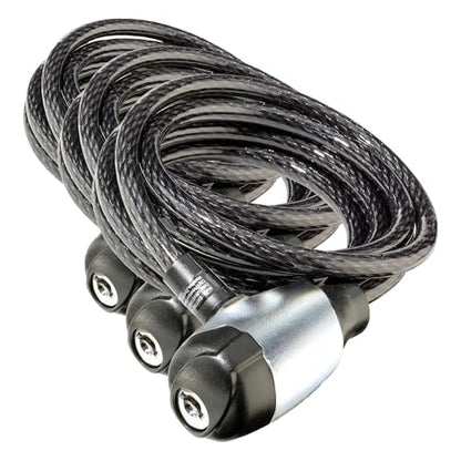 Schwinn Bike Cable Lock, Braided Steel | Security Level 1 | 6 Feet x 8mm | 2 Keys Included | Pack of 3 - size: 6 Foot/8mm Cable (Pack of 3)