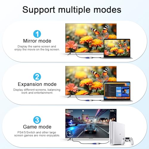 HDMI to VGA Adapter Cable 8 inch Uni-Directional Only,Gold-Plated 1080p@60Hz HDMI Male to VGA Female Braided Cord for PC,Laptop,Monitor,HDTV, Roku, Xbox, PS5 - style: HDMI Male to VGA Female