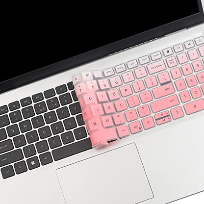 Keyboard Cover for 15.6" Dell 15 Laptop DC15250 DC15255, Dell Inspiron 15 3510 3511 3515 3525 3530 3535 5510 5515 5518 7510, Vostro 3510 3520 3530 5510 5515 15.6, Latitude 3520/Inspiron 7610 - color: GradualPink