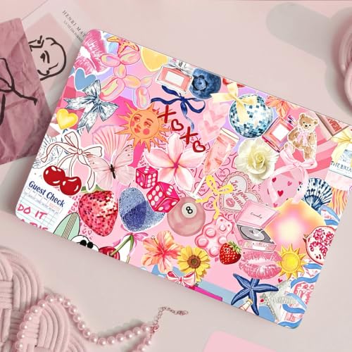 for MacBook Neo 13 inch Case 2026 A3404, Blush Aesthetic | Matte Hard Shell with Stylish Pink Collage Design, Scratch Resistant Protection, Precision Fit, and Lightweight Portability - color: Pink Collage