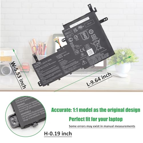 B31N1842 Laptop Battery Replacement for ASUS VivoBook S15 X513EA X513EP X513EQ X531F X531FA K531F S531F S531FA S531FL V531F V531FA V531FL S5500F S5500FL V5050E V5050EA Series 11.52V 42Wh - size: 9.64*5.53*0.19inch B31N1842