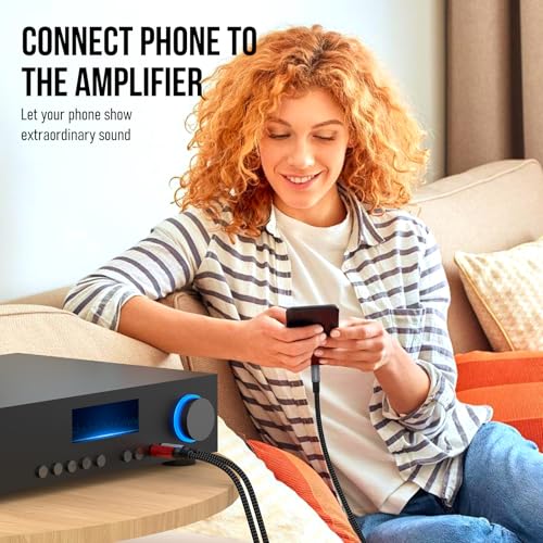 3.5mm 1/8 Stereo to Dual 1/4 TS Mono Y Splitter Audio Cable Adapter Compatible with iPhone, PC, Computer Sound Card, Mixer, Multimedia Speaker, Home Stereo System 25FT - size: 25ft