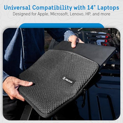 Pelican Traveler Laptop Bag/Case with Padded Exterior (14 Inch) - Black | Lightweight, Compact, Weather Resistant, and Heavy Duty Laptop Sleeve for All Laptops from 12 to 14 inches - MacBook Pro/Air - size: 14 Inch - Traveler Series