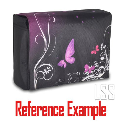 LSS 15” 15.6 inch Laptop Padded Compartment Shoulder Messenger Bag, Carrying Case for 14" 15" 15.6" & Smaller Size Notebook - color: Earth and Moon Eclipse, size: 15 inch