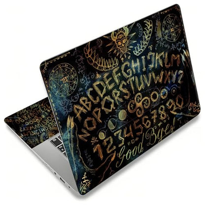 Laptop Skin Sticker for 12.1”-15.6“ Laptops (Fits 13”, 13.3”, 14”, 15”, 15.4”) | Protective Universal Reusable Vinyl Art Decal Cover | Waterproof & Scratch-Resistant-Spirit Ouija Board - color: Spirit Ouija Board