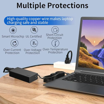 New Slim 100W USB C Laptop Charger for Lenovo Laptop Charger Type C | Compatible with Lenovo Thinkpad/Yoga/Chromebook,100W USB C Charger for MacBook,HP,ASUS,Acer,MSI, Dell Computer AC Adapter