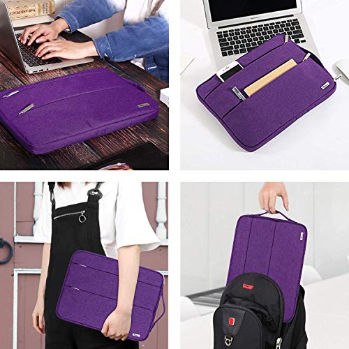 Voova 15.6 16 Inch Laptop Sleeve Case Compatible with MacBook Pro 16 M1/M2/M3/M4 Max 2019-2025, 15.6-16” Hp Lenovo Acer Asus, Waterproof Slim Computer Bag Cover with Handle, Purple - color: Purple, size: 15.6-16 Inch