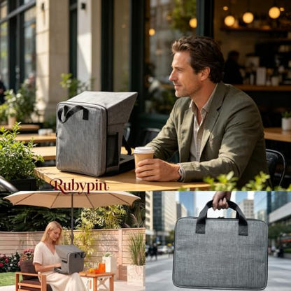 Laptop Sun Shade Carry Case & Privacy Shield Fit 12-16 Inch Working Outside | anti glare screen protector privacy shade laptop tent sleeve portable & foldable for outdoor/travel Gray MacBook, HP, Surface