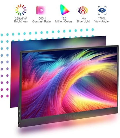 14" Portable Touchscreen Travel Monitor 1920 * 1200P IPS/HDR Laptop Screen Extender for Gaming and Computer Display, Compatible with Laptop PC Phone PS4/PS5 Switch - size: 14"
