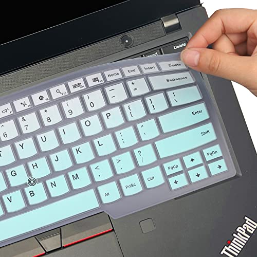 Keyboard Cover for Lenovo Thinkpad X1 Carbon 14 5th-8th Gen, ThinkPad X1 Yoga Gen 3 4 5, Thinkpad X1 Extreme 14, ThinkPad T460 T470 T480 T490 T495 T14 T14s, ThinkPad L490 L390 L460 L470 L480 L14 P14s - color: MintGreen