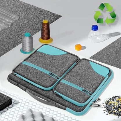 Hseok Laptop Case 15 15.6 16 inch Sleeve with Handle and Hidden Straps,Compatible with MacBook Neo 16",MacBook Pro Air 16" 15", 360°Protective PC Briefcase with 4 Pockets for Accessories,Sapphire - color: Sapphire