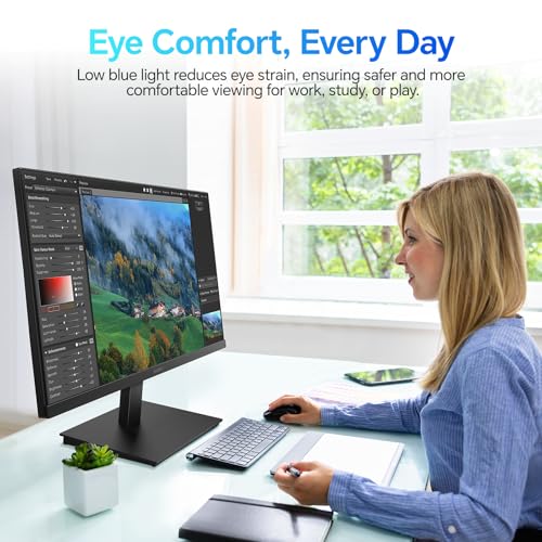 KOORUI 27 Inch QHD (2560x1440) IPS HDR Ultra-Thin Computer Gaming Monitor, 120Hz Refresh Rate, DCI-P3 95%, FreeSync & G-Sync, 1ms MPRT, VESA 100x100mm, Tilt Adjustable for Game and Work, E2721H - size: 27"/120Hz/QHD/IPS