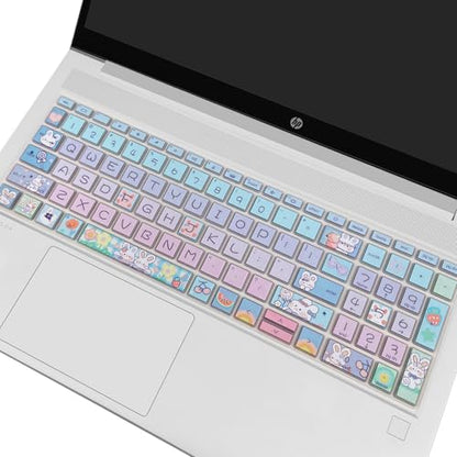 Keyboard Cover for 15.6" HP ProBook 450/455/650 G8/G9/10, Cute Bunny Keyboard Skin - color: Cute Bunny