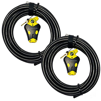 Master Lock - Two 30 ft Python Adjustable Cable Locks Keyed Alike, 8413KACBL-3030 - size: 2-30 ft