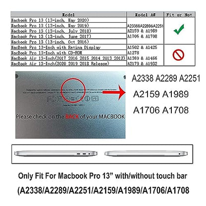 RUBAN Compatible with MacBook Pro 13 inch Case 2023, 2022, 2021-2016 M2 M1 A2338 A2289 A2159 A2251 A1989 A1708 A1706 with/Without Touch Bar, Snap On Hard Shell Case Cover (Light Purple) - color: Light Purple
