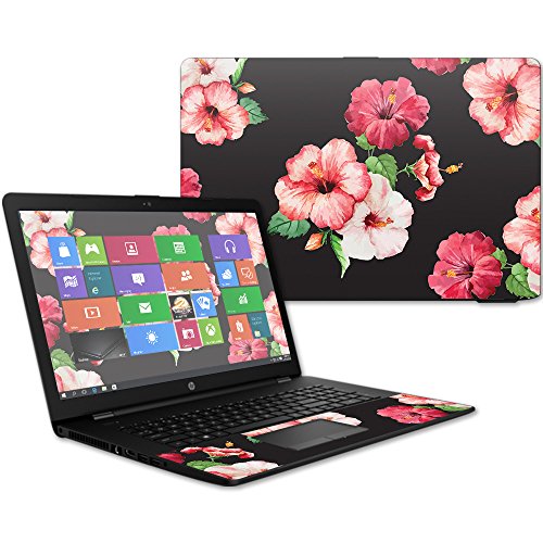 MightySkins Skin Compatible with HP 17t Laptop 17.3" (2017) - Hibiscus | Protective, Durable, and Unique Vinyl Decal wrap Cover | Easy to Apply, Remove, and Change Styles | Made in The USA - color: Hibiscus